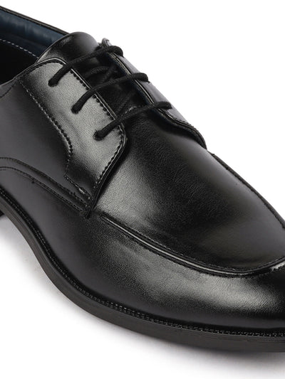 Shop Men Black Formal Office Comfort Lace-Up Derby Shoes Online