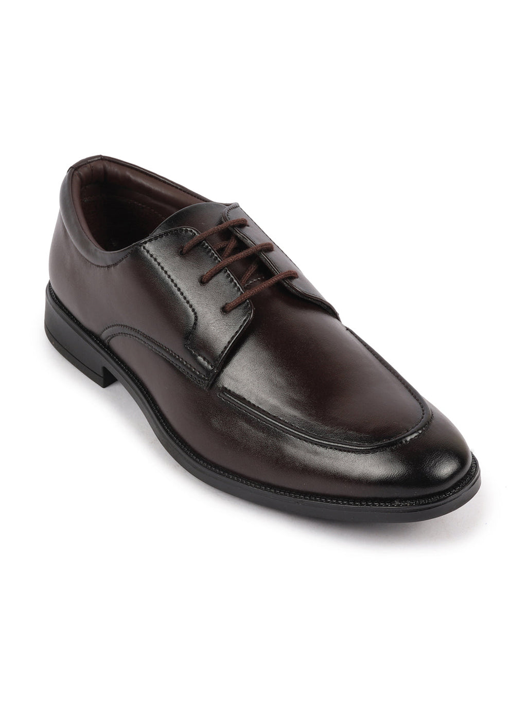 Shop Men Brown Formal Office Comfort Lace-Up Derby Shoes Online.