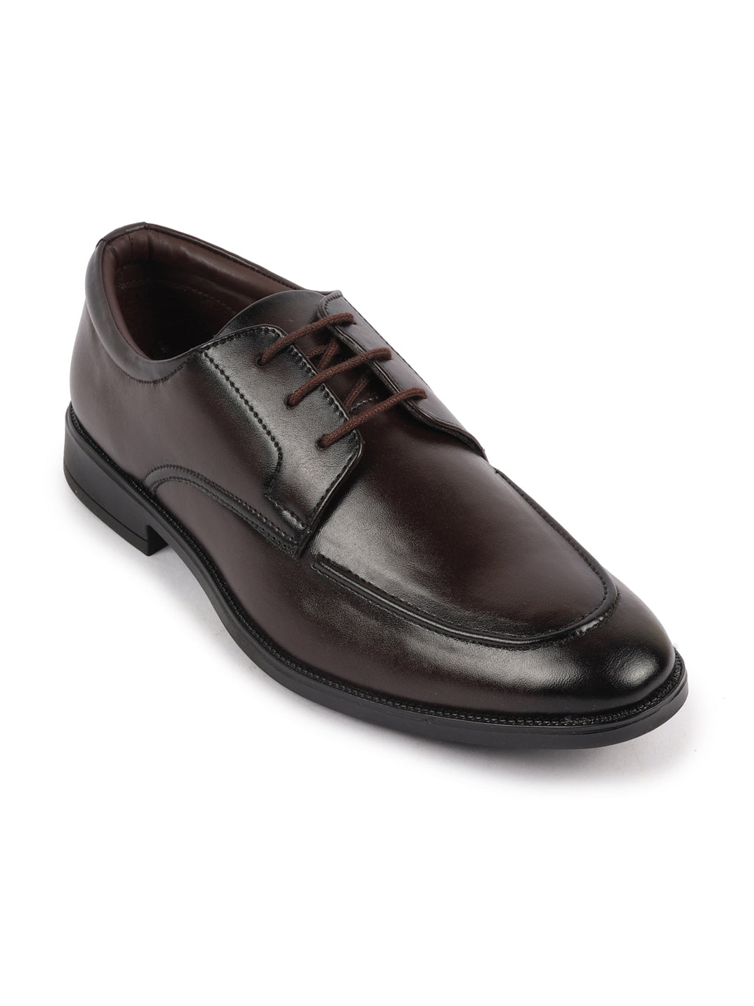 Shop Men Brown Formal Office Comfort Lace-Up Derby Shoes Online.