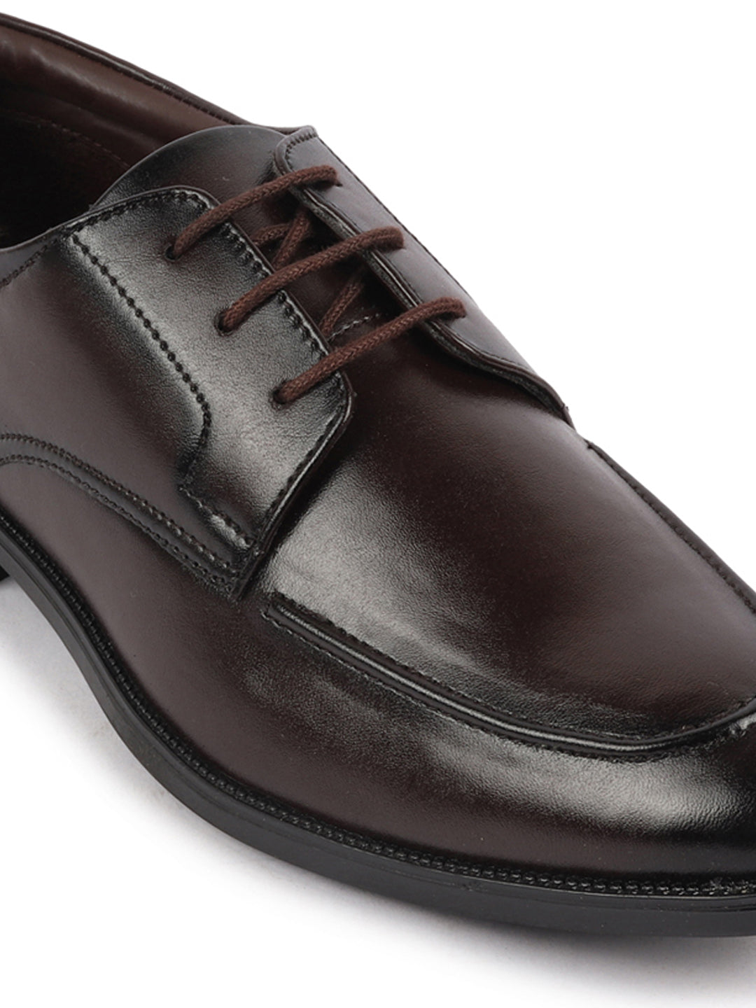 Shop Men Brown Formal Office Comfort Lace-Up Derby Shoes Online.