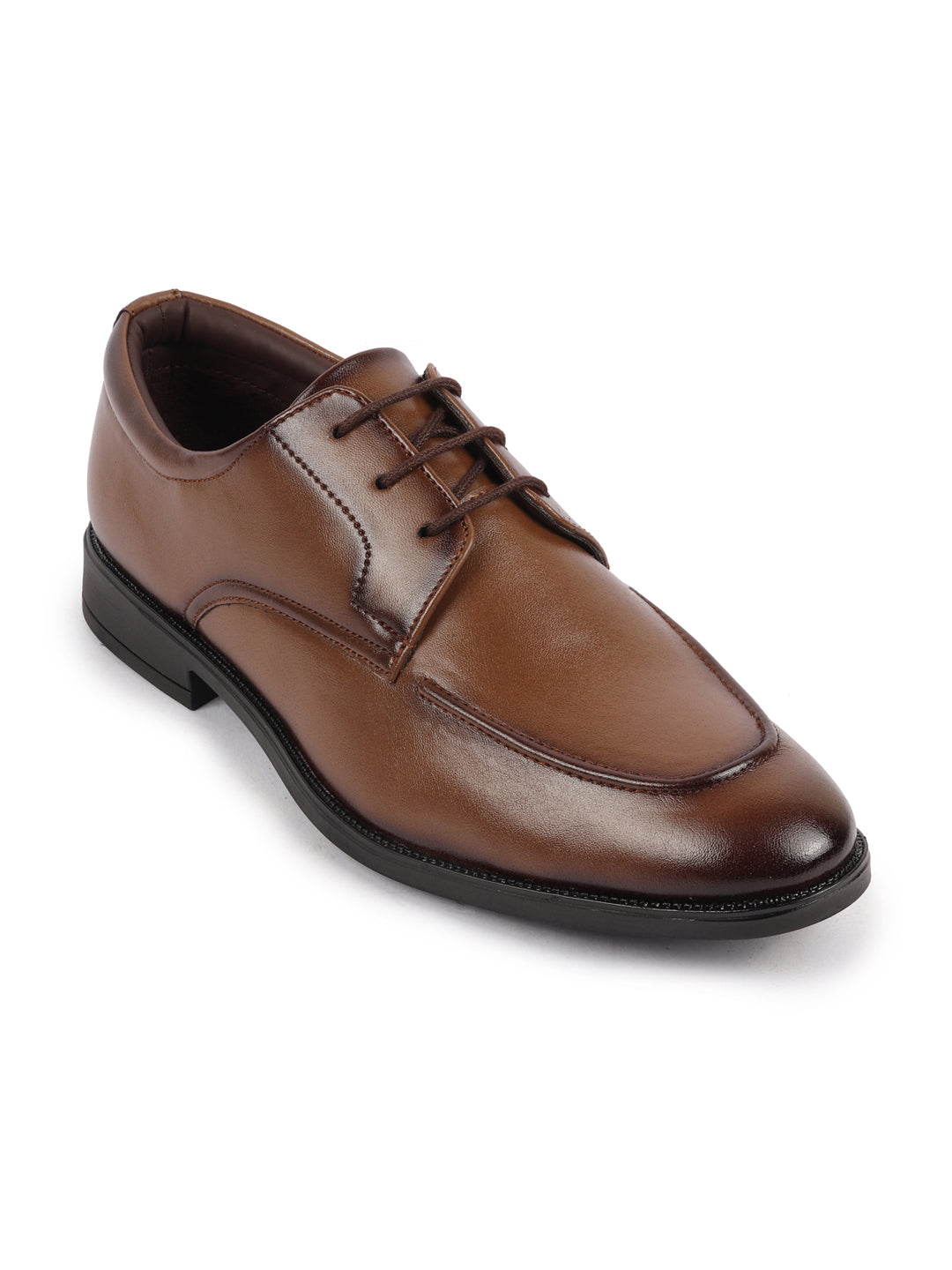 Shop Men Tan Formal Office Comfort Lace-Up Derby Shoes Online.