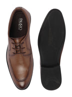 Shop Men Tan Formal Office Comfort Lace-Up Derby Shoes Online.