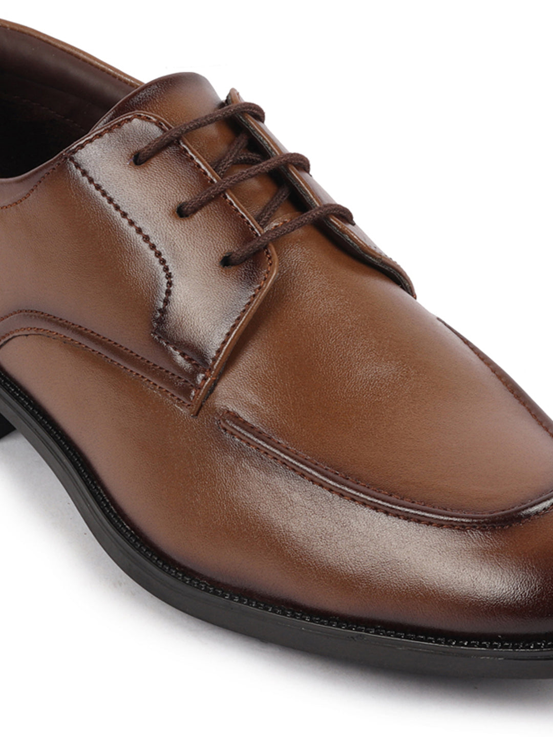 Shop Men Tan Formal Office Comfort Lace-Up Derby Shoes Online.