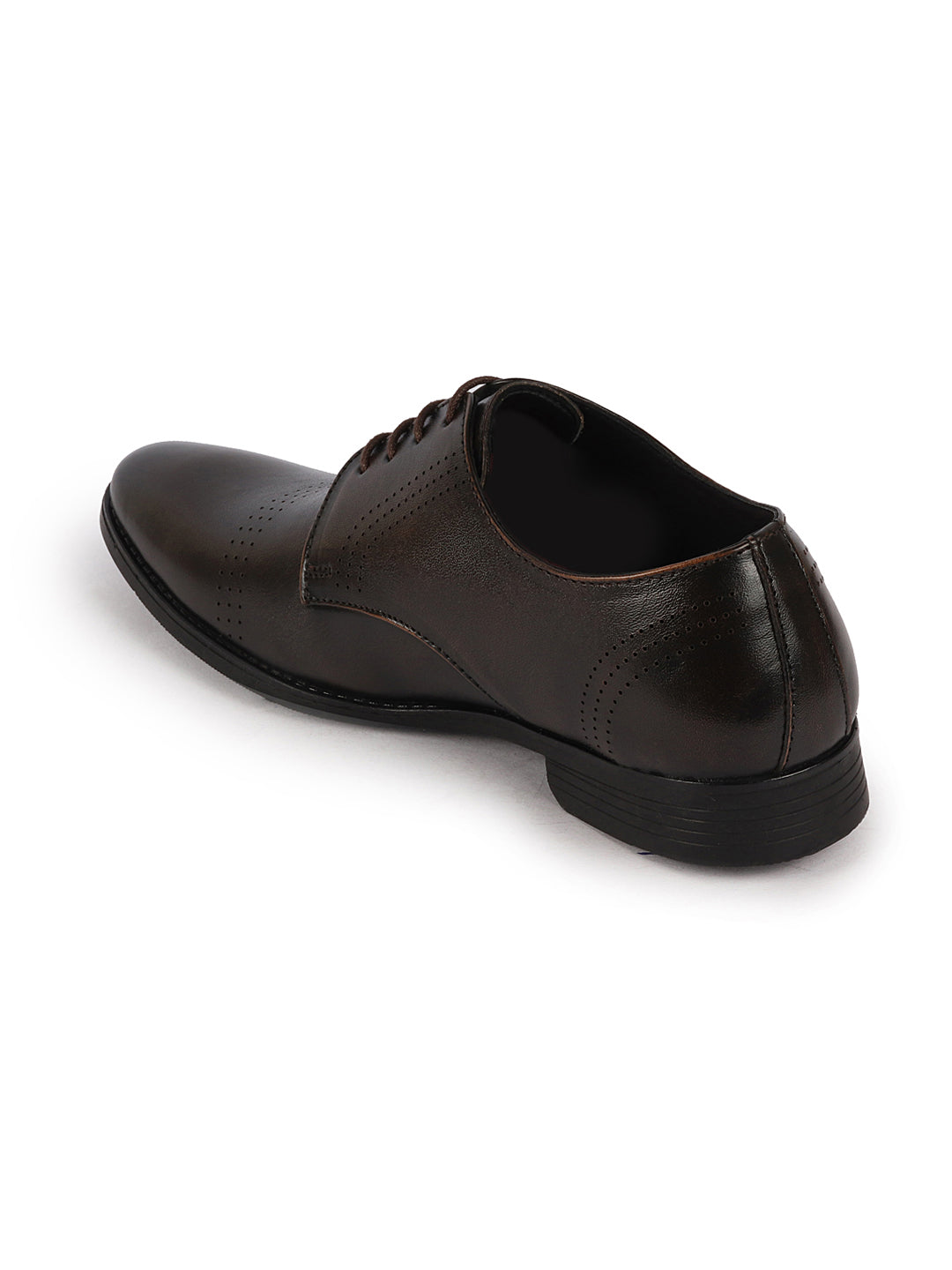 Shop Men Tan Party Formal Office Genuine Leather Lace Up Shoes Online.