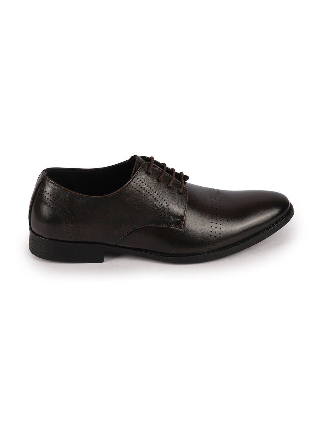Shop Men Tan Party Formal Office Genuine Leather Lace Up Shoes Online.