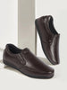 Men Brown Formal Office Genuine Leather Slip On Shoes