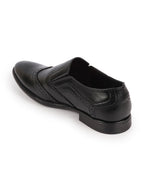 Shop Men Black Party Formal Office Genuine Leather Brogue Slip On Shoes Online.