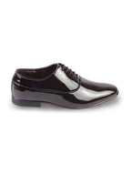 Shop Men Brown Patent Leather Party Formal Office Lace Up Derby Shoes Online.