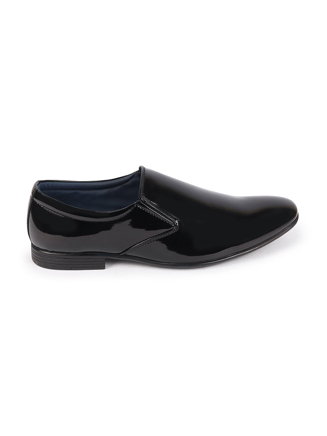 Shop Men Black Patent Leather Party Formal Office Slip On Shoes Online.