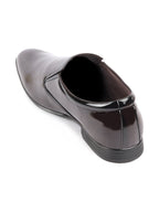 Shop Men Brown Patent Leather Party Formal Office Slip On Shoes Online.