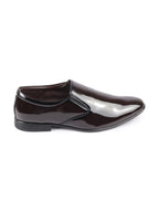 Shop Men Brown Patent Leather Party Formal Office Slip On Shoes Online.