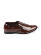 Shop Men Tan Patent Leather Party Formal Office Slip On Shoes Online.