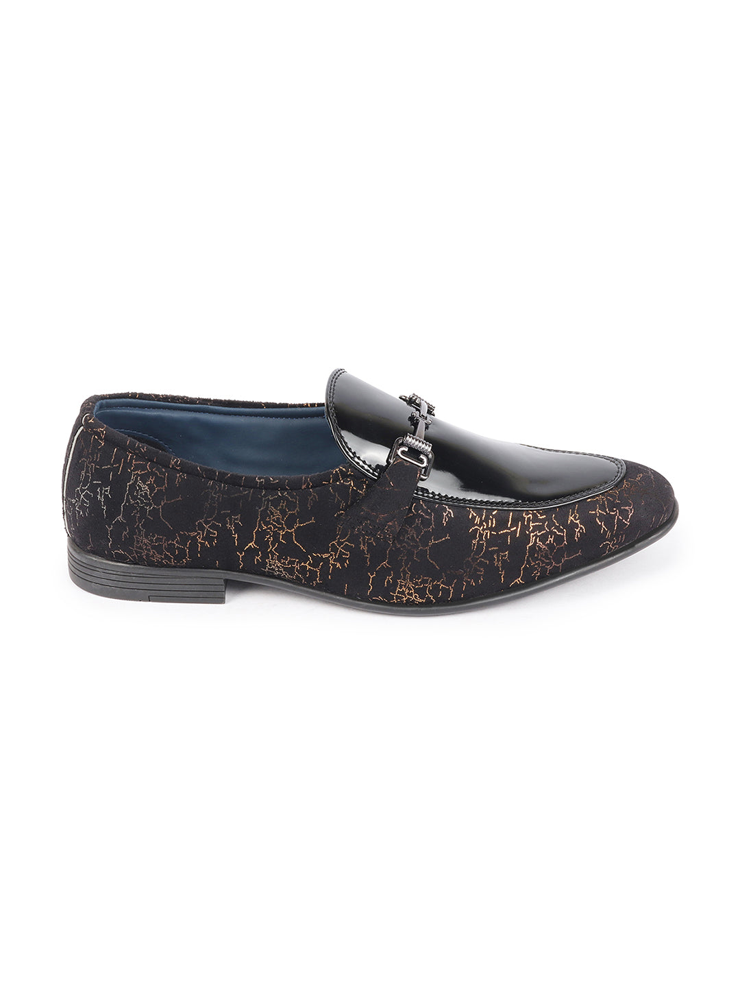 men black party formal velvet horsebit buckle slip on loafer shoes