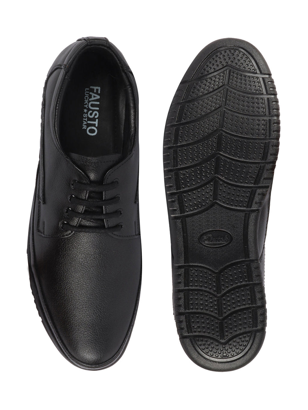 Shop Men Black Genuine Leather Formal Office Lace Up Derby Shoes Online.
