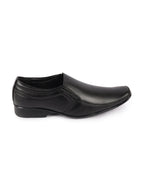Shop Men Black Genuine Leather Office Formal Slip On Shoes Online.