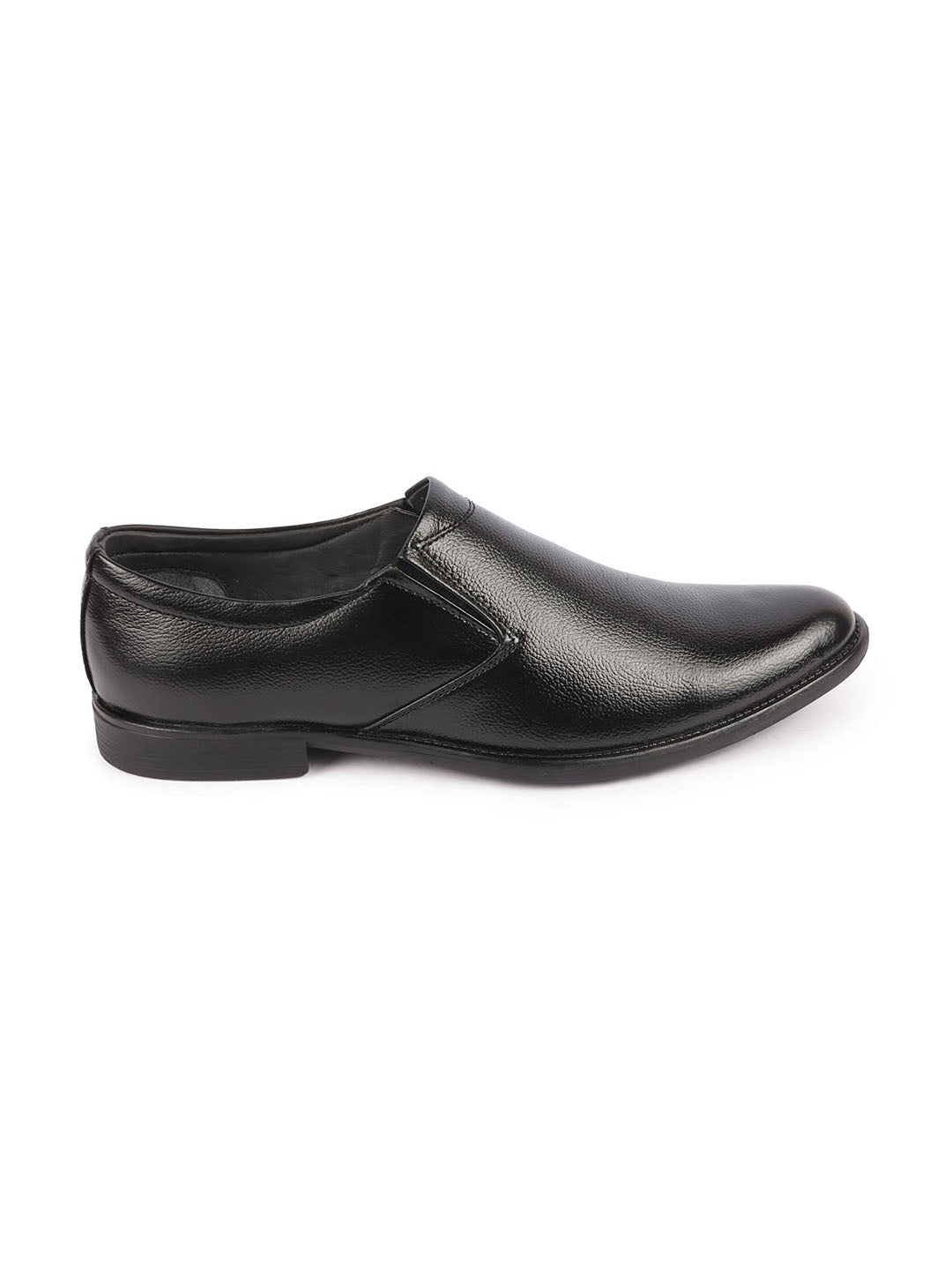 Shop Men Black Genuine Leather Classic Formal Office Slip On Shoes Online.