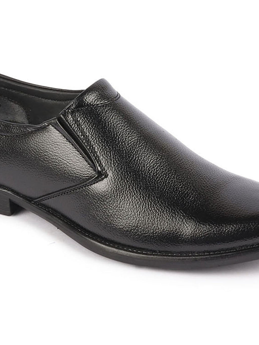 Shop Men Black Genuine Leather Classic Formal Office Slip On Shoes Online.