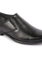 Shop Men Black Genuine Leather Classic Formal Office Slip On Shoes Online.