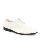 shop men white patent leather party formal textured strip lace up shoes online.