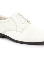 shop men white patent leather party formal textured strip lace up shoes online.