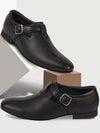 Men Black Side Open Shoe Style Sandal with Buckle Strap