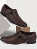 Men Brown Side Open Shoe Style Sandal with Buckle Strap