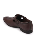 Shop Men Brown Side Open Shoe Style Sandal with Buckle Strap Online.