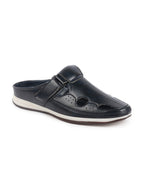 Shop Men Blue Casual Back Open Perforated Day Long Comfort Slip On Sandals Online.