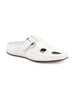 Men White Casual Back Open Perforated Day Long Comfort Slip On Sandals