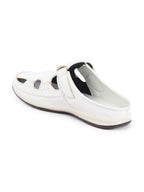 Shop Men White Casual Back Open Perforated Day Long Comfort Slip On Sandals Online.