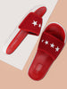 Men Red Casual Slip-On Flip-Flops