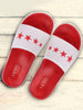 Men White/Red Casual Slip-On Flip-Flops
