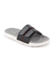 Men Black/Grey Casual Slip-On Multistrap Slider Flip-Flops