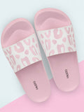 Women Pink/White Outdoor Slider Flip Flops