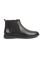 men black high ankle slip on outdoor fashion winter chelsea boots