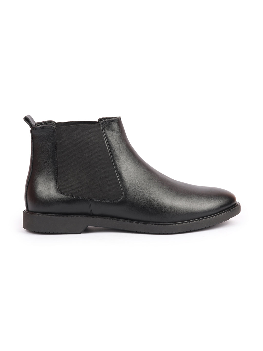 men black high ankle slip on outdoor fashion winter chelsea boots