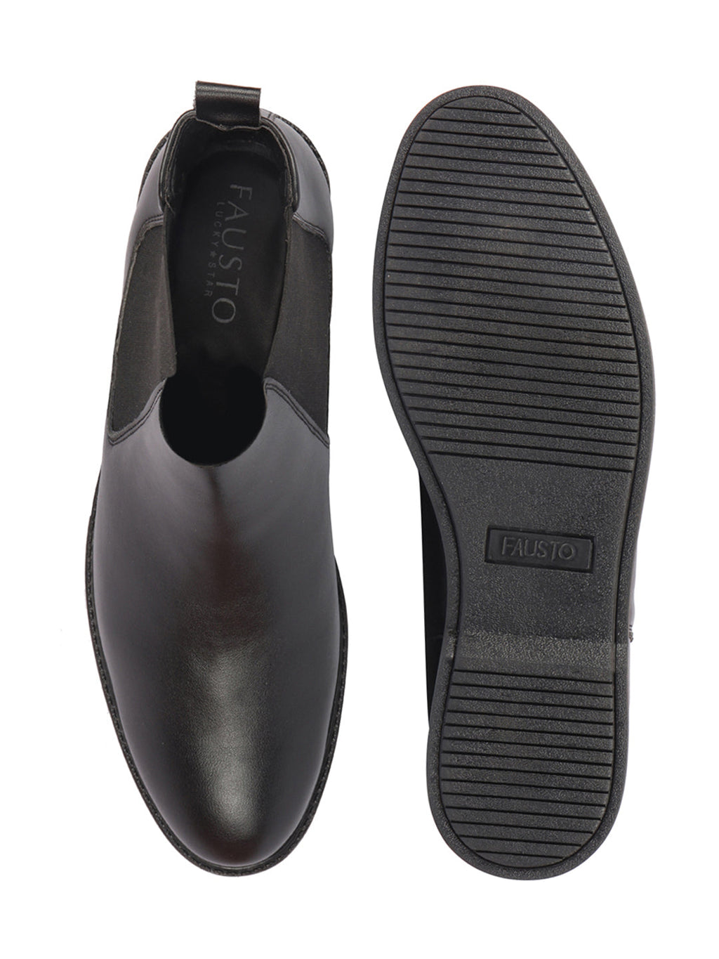 men black high ankle slip on outdoor fashion winter chelsea boots