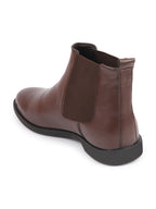 men brown high ankle slip on outdoor fashion winter chelsea boots
