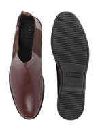 men brown high ankle slip on outdoor fashion winter chelsea boots
