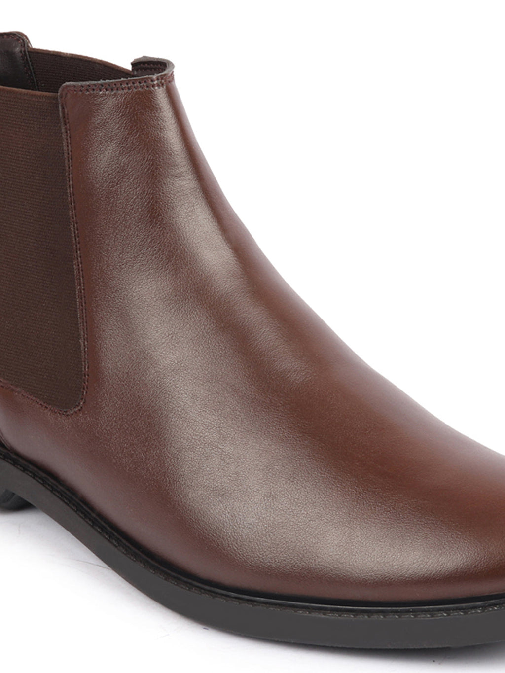 men brown high ankle slip on outdoor fashion winter chelsea boots