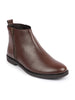 Men Brown High Ankle Zipper Closure Fashion Trend Classic Work Boots