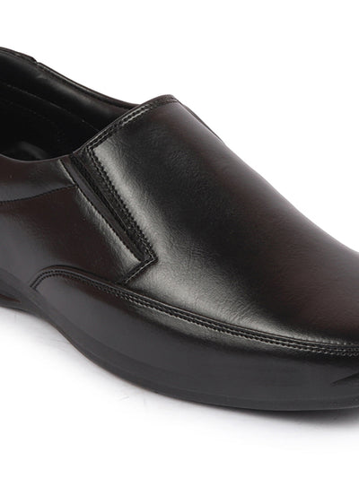 Shop Men's Black Formal Office Leather Slip On Shoes Online I18n