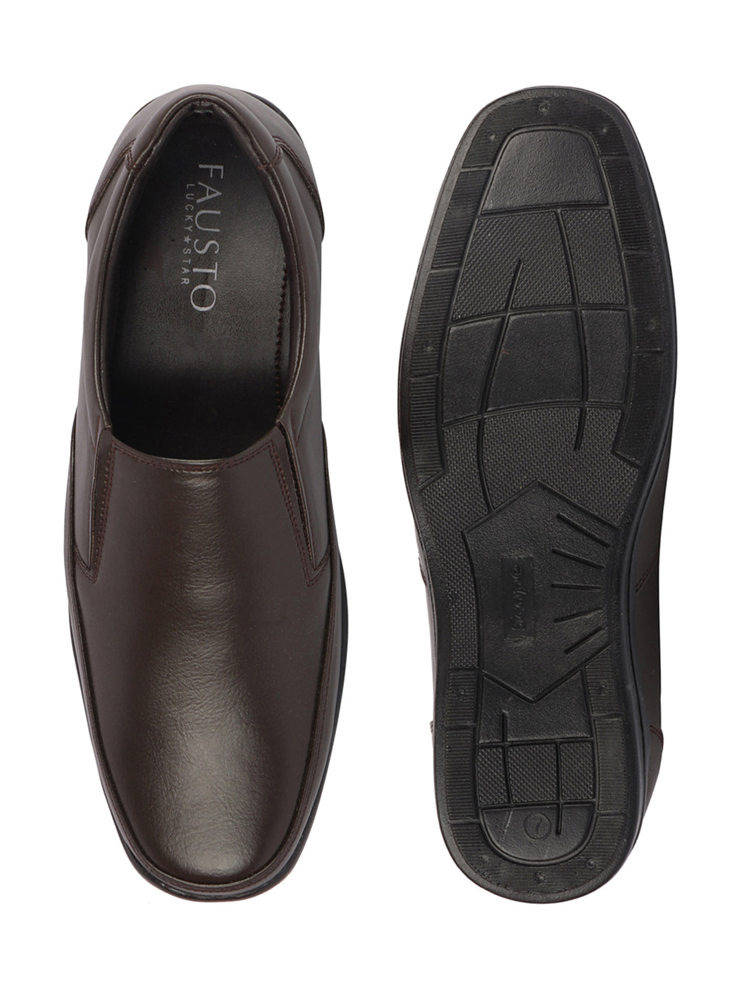 Shop Men Brown Formal Office Dress Comfort Slip On Shoes Online.