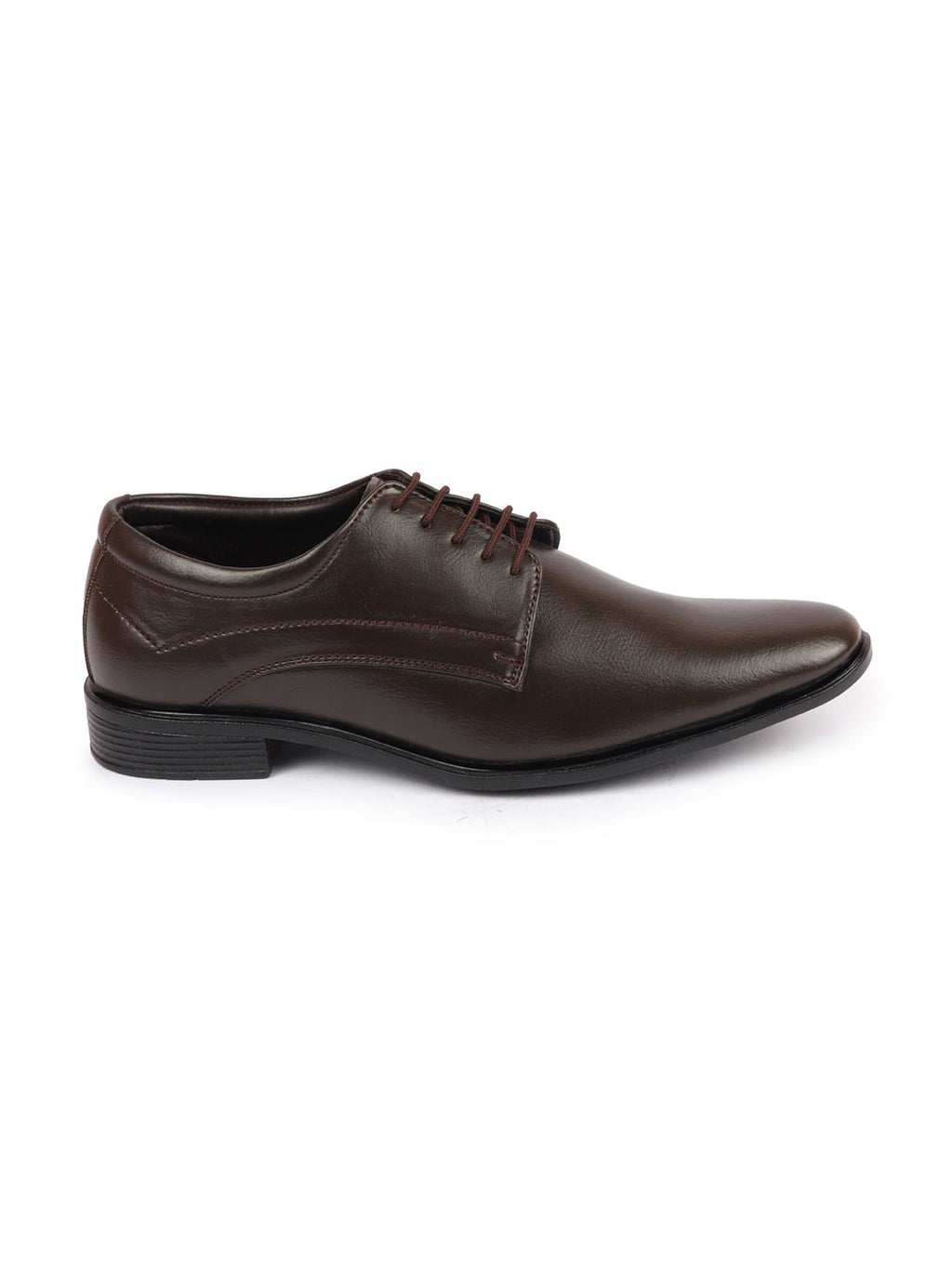 men brown formal office dress lace up derby shoes