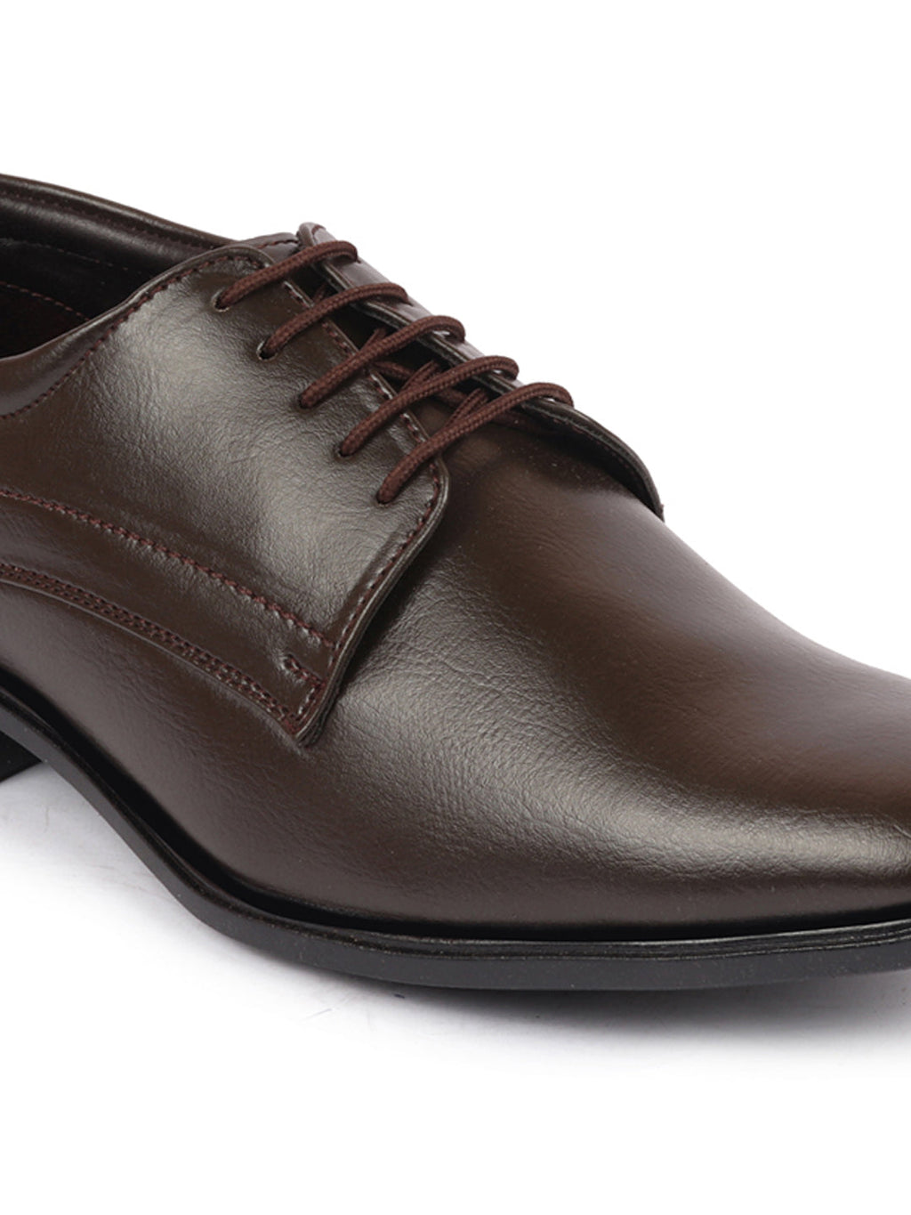 men brown formal office dress lace up derby shoes