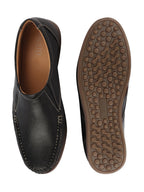 Shop Men Black Side Stitched Casual Comfort Slip On Loafer Shoes Online.