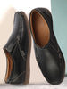 Men Black Side Stitched Casual Comfort Slip On Loafer Shoes