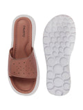 Women Pink Velcro Adjustable Slippers & Flip Flops