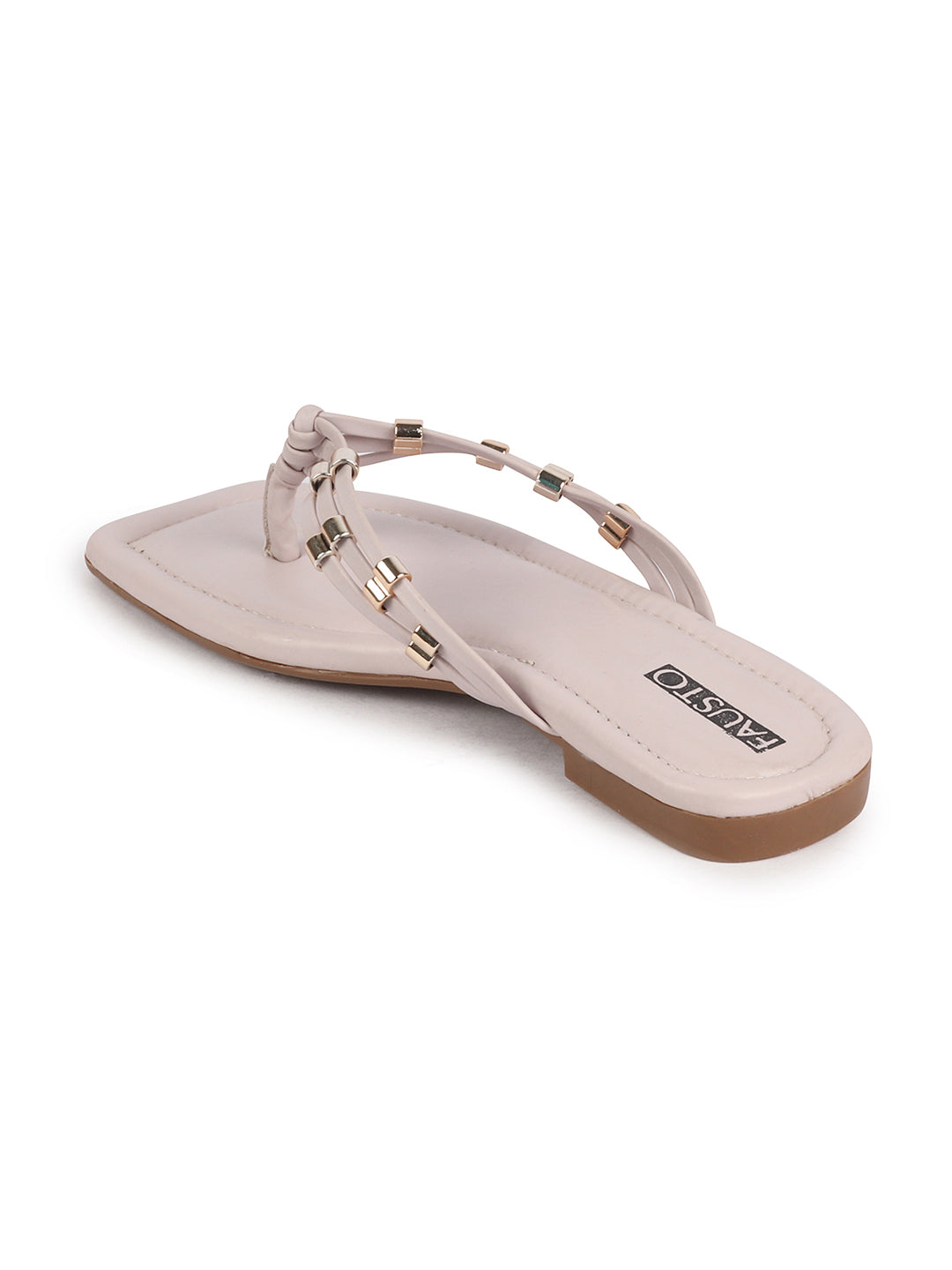 Shop Women Lavender Party Wedding T-Strap Thong Slip On Flats Slippers Online.