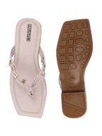 Shop Women Lavender Party Wedding T-Strap Thong Slip On Flats Slippers Online.